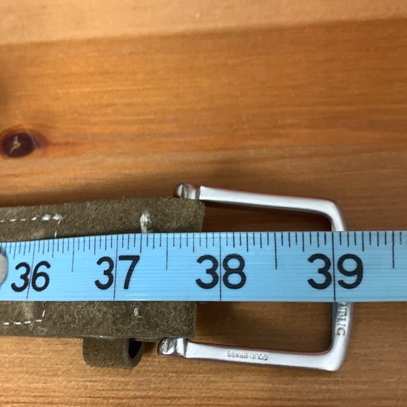 NWOT Multicolor Striped Canvas Belt w Leather Accents and Silver Buckle - Picture 9 of 10